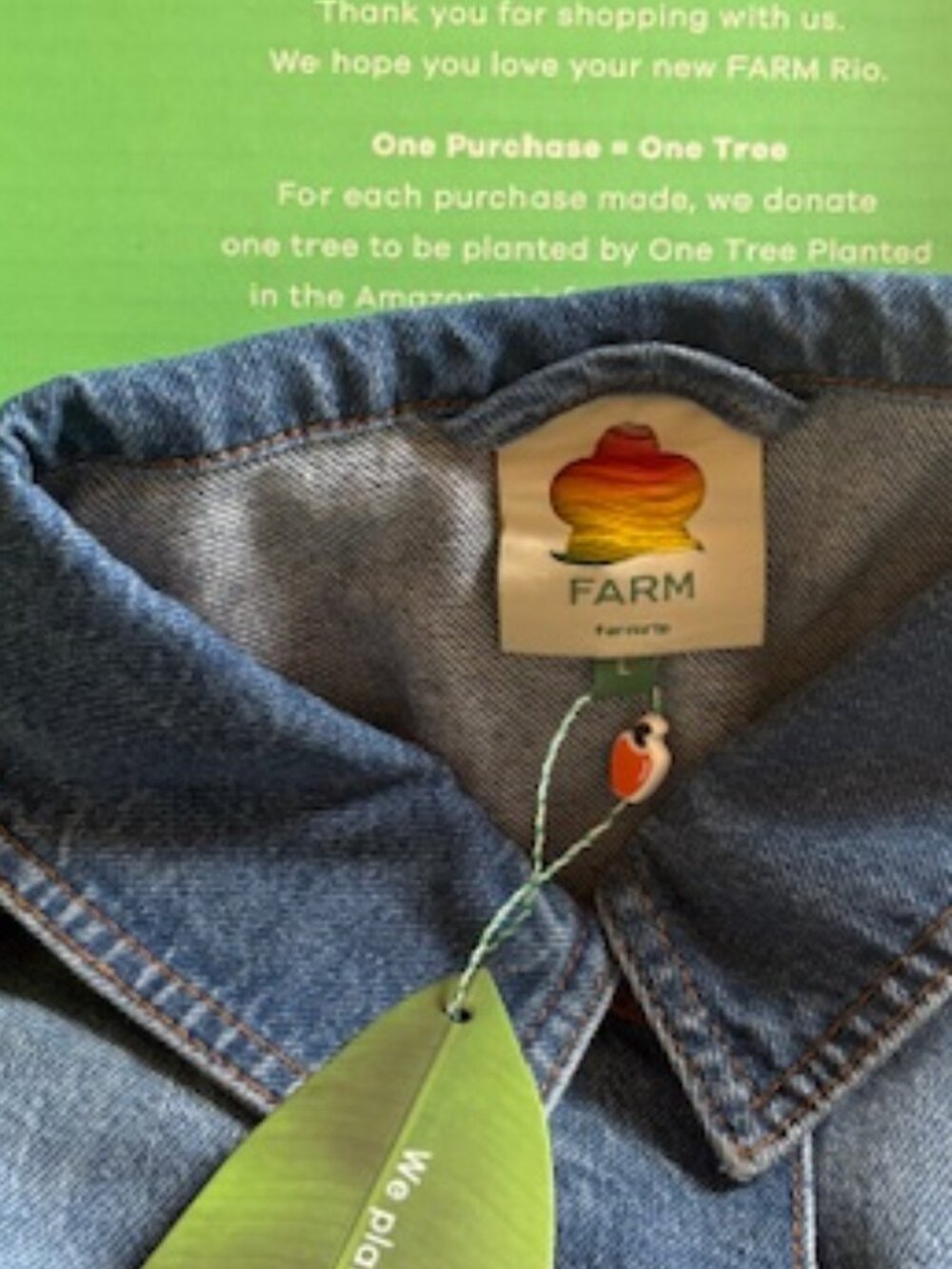 NWT Farm Rio Denim Buttoned Jacket - Picture 13 of 15